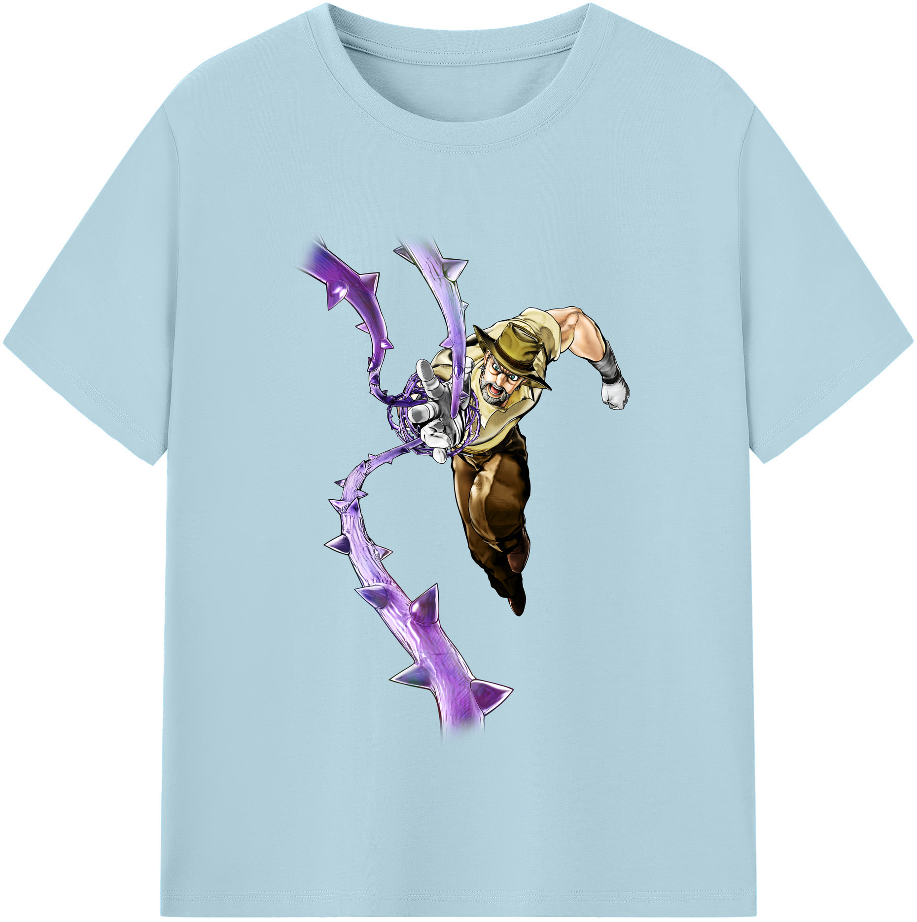 （画像用） ジョジョの奇妙な冒険 ジョセフ?ジョースター JoJo's Bizarre Adventure Joseph Joestar 綿100％半袖Tシャツ（フロントプリント）